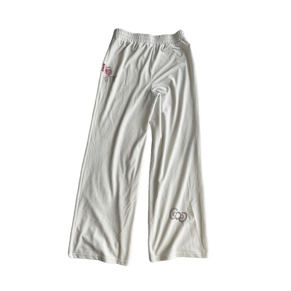 Hello Kitty Large Velour Sweatpant Forever 21 White Limited Edition Straight Leg - Picture 5 of 9